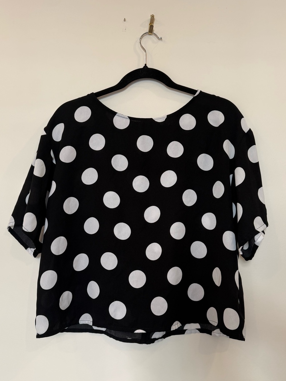 Polka Dot Short Sleeve Blouse